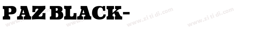 Paz Black字体转换